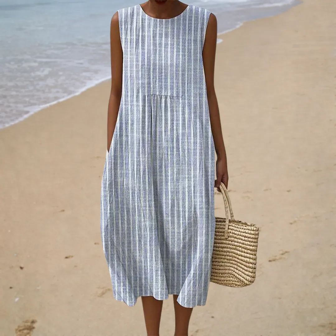 Vestido de verão confortável sem mangas