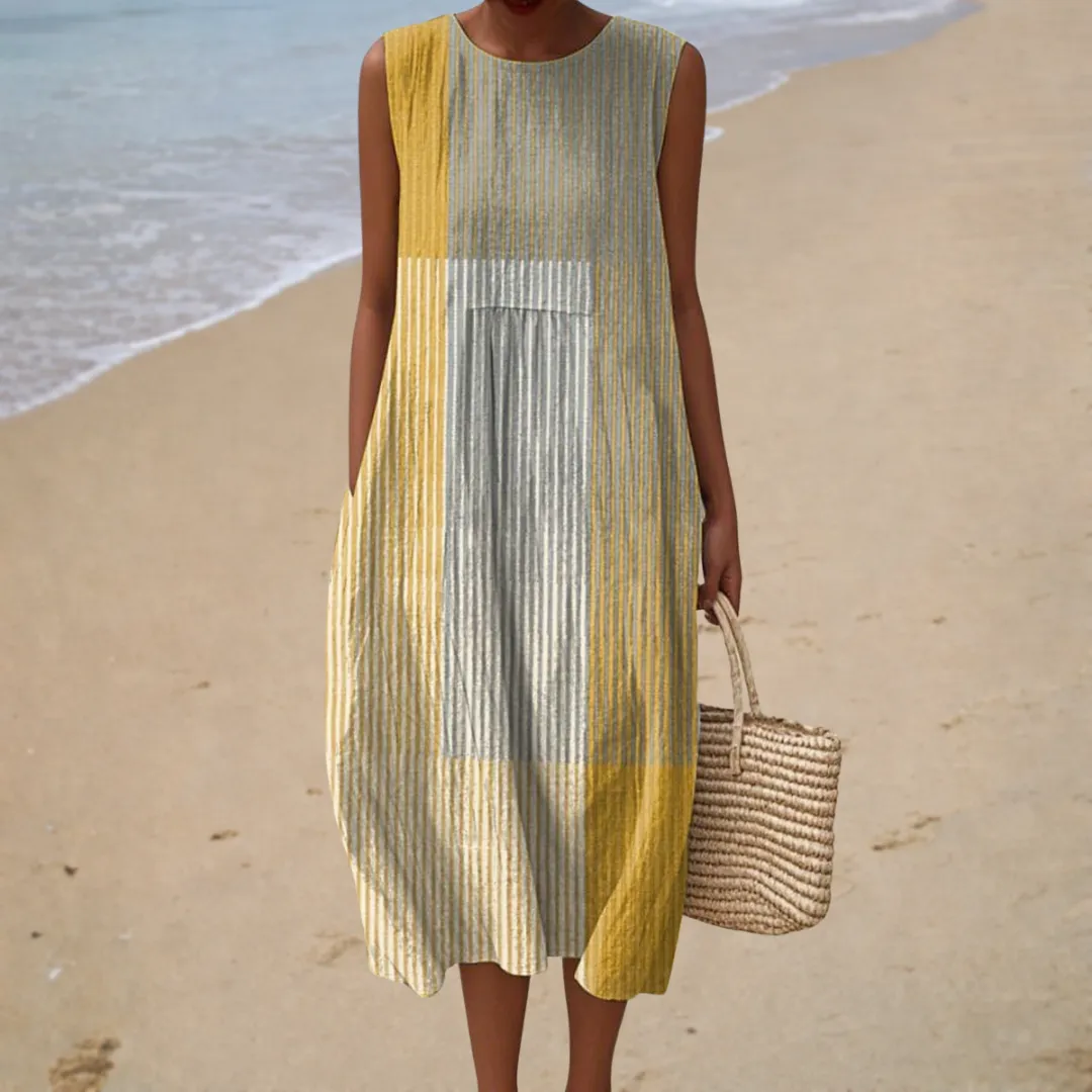 Vestido de verão confortável sem mangas